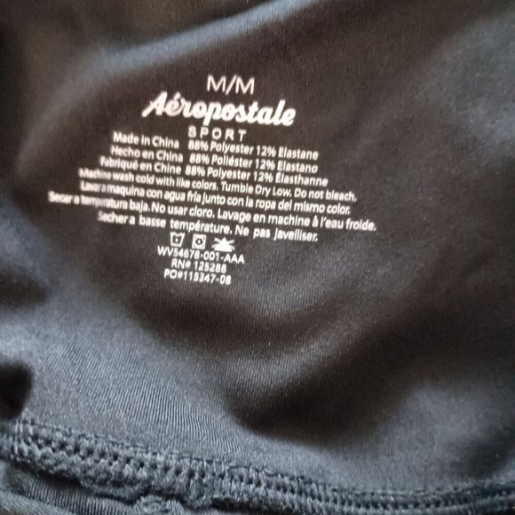 Aeropostale Aero Sport Anti-Chafe 4 Way Recovery Fabric Black Size M - Picture 4 of 5